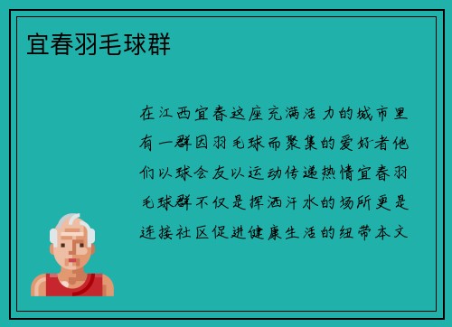 宜春羽毛球群